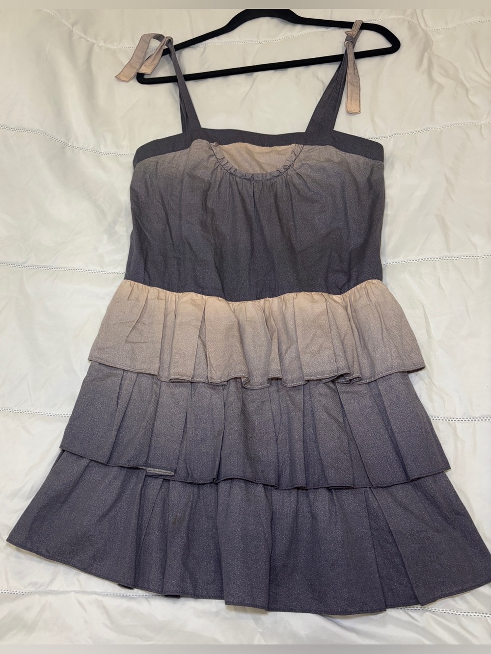 Marc by Marc Jacobs tiered ruffle mini dress 100% cotton womens size 4